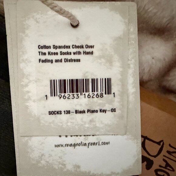 Magnolia Pearl Check Over the Knee Socks - Picture 4 of 7